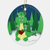 Draak bedekken: Eerste Kerstmis baby Keramisch Ornament (Links)