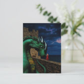 Draak bij het Kasteel Briefkaart (Staand voorkant)