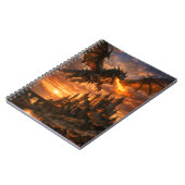 Draak boven kasteel Duskfall Notitieboek (Linkerzijde)
