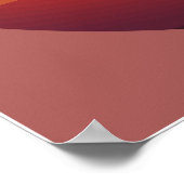 Draak boven tropisch eiland bij zonsondergang poster (Hoek)