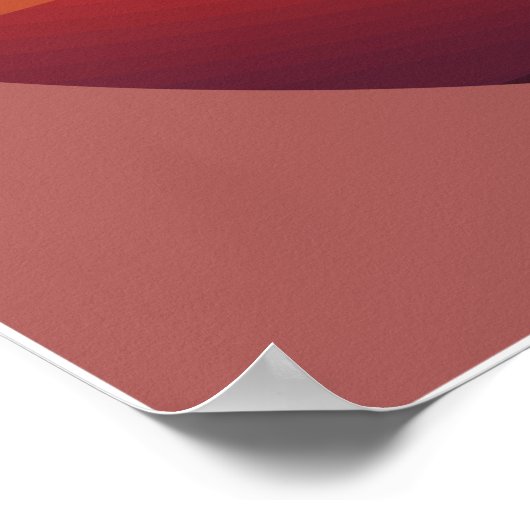 Draak boven tropisch eiland bij zonsondergang poster (Hoek)