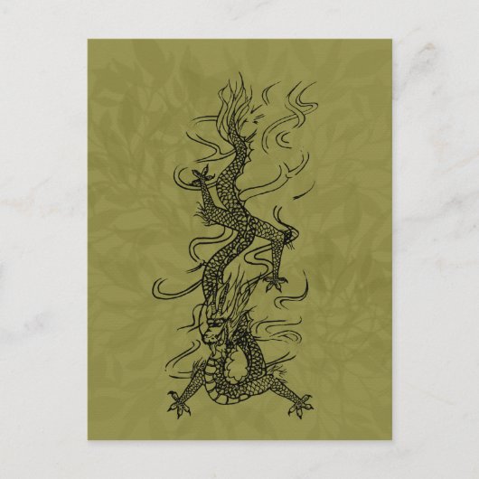 draak briefkaart (Voorkant)