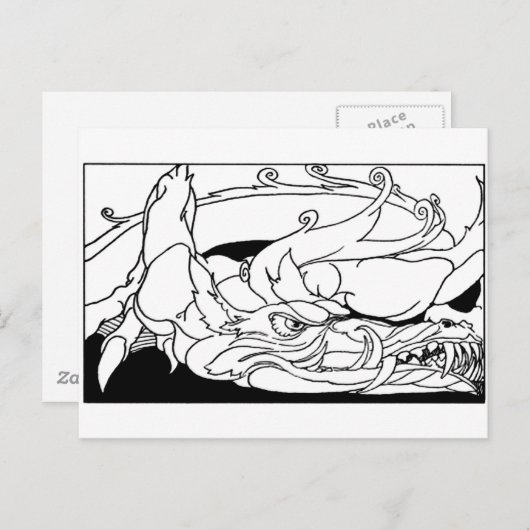 draak briefkaart (Voorkant / Achterkant)