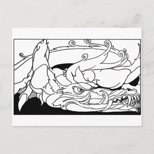 draak briefkaart (Voorkant)