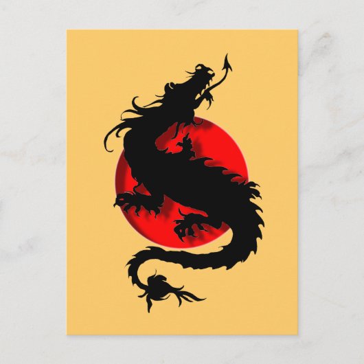 draak briefkaart (Voorkant)