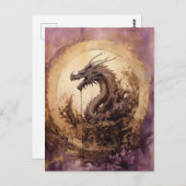 draak briefkaart (Voorkant / Achterkant)