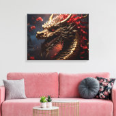 Draak Canvas Afdruk (Insitu (Woonkamer))