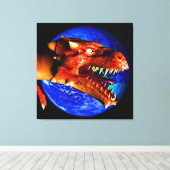 Draak Canvas Afdruk (Insitu (Houten vloer))