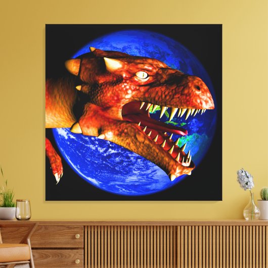 Draak Canvas Afdruk (Insitu (Woonkamer))