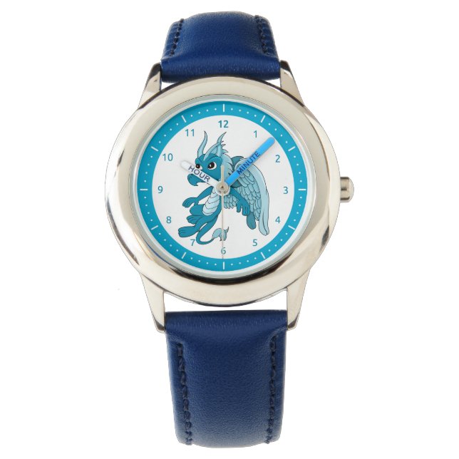 Draak cartoon kijken horloge (Voorkant)