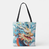 Draak Chinees Maanjaar Nieuwjaar Tote Bag (Achterkant)