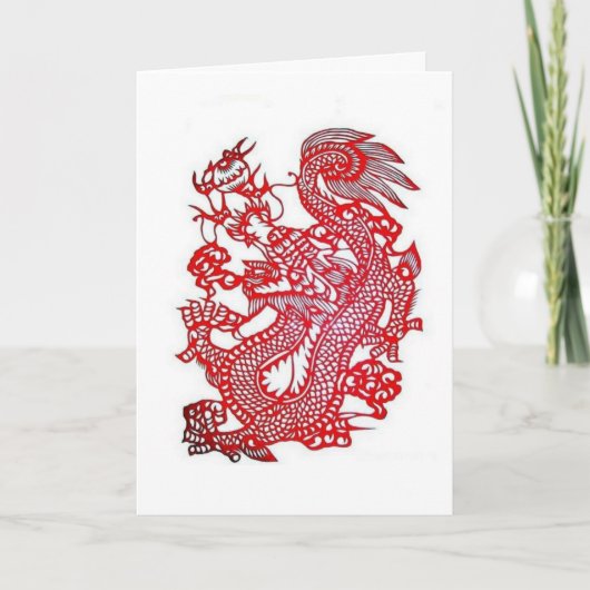Draak-Chinese Zodiac / Feestdagen Kaart (Voorkant)
