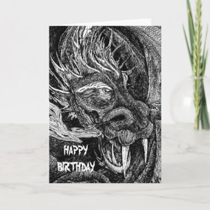 Draak de "Gelukkige van de de groetenkaart van de Kaart