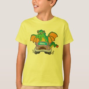 Draak die een auto bestuurt. T shirt