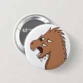 Draak die het vuur voorbereidt ronde button 5,7 cm (Voorkant /achterkant)