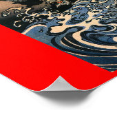 Draak die over het water vliegt. jaren '1800 (Japa Poster (Hoek)