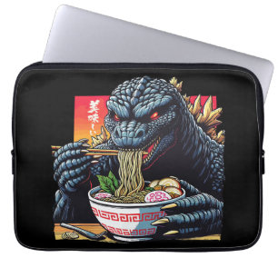 Draak die ramen eet laptop sleeve
