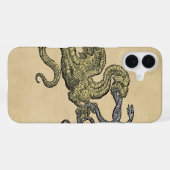 Draak die slang bevecht iPhone hoesje (Achterkant horizontaal)