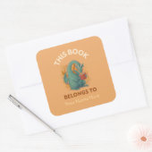 Draak Dit behoort tot de boekborden Vierkante Sticker (Envelop)