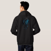 Draak druppelend blauwe vuur hoodie (Achterkant volledig)