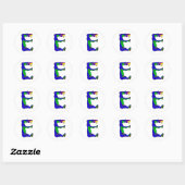 draak E Ronde Sticker (Vel)