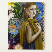 Draak Elf Meisje Betoverde Bloementuin Fantasie Planner (Achterkant)