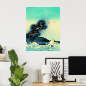 Draak en berg Fuji 1910 Poster (Thuiskantoor)