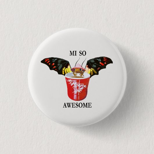 Draak en Chinees kampioenschap Ronde Button 3,2 Cm (Voorkant)
