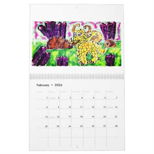 Draak en edelstenen kalender (Feb 2026)