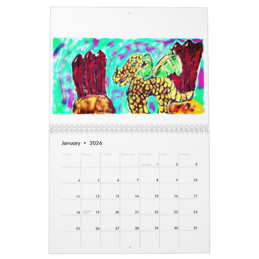 Draak en edelstenen kalender (Jan 2026)