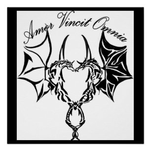 Draak en eenhoorn, Amor Vincit Omnia poster