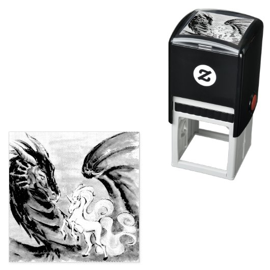 Draak en Eenhoorn // Courtship Zelfinktende Stempel (In situ)