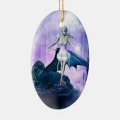 Draak en feier keramisch ornament (Rechts)