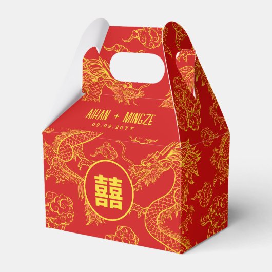 Draak en Fenghuang Bedankdoosjes (Voorkant Zijde)