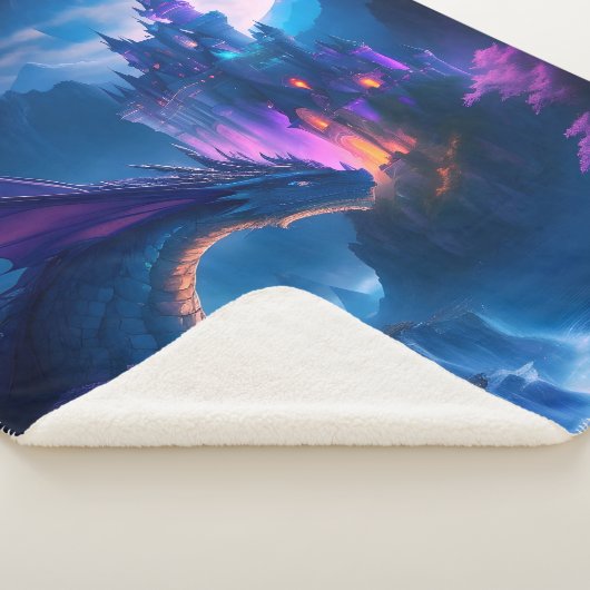 Draak en Kasteel Sherpa Deken (3/4)