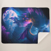 Draak en Kasteel Sherpa Deken (Voorkant (horizontaal))