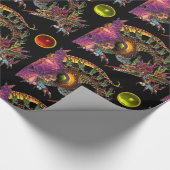 DRAAK EN KLEURRIJKE EDELSTENEN CADEAUPAPIER (Hoek)