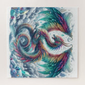 Draak en kristallen legpuzzel (Horizontaal)