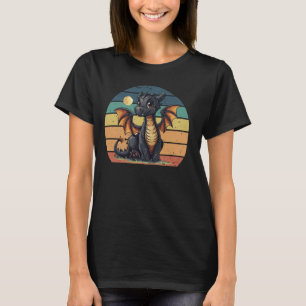 Draak en Maan Middeleeuwse Fantasy Dragon St T-shirt
