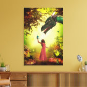 Draak en meisje canvas afdruk (Insitu (Woonkamer))