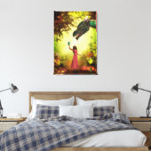 Draak en meisje canvas afdruk (Insitu (Slaapkamer))