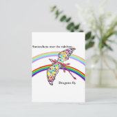 Draak en regenboog briefkaart (Staand voorkant)
