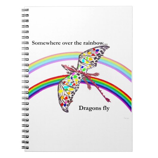 Draak en regenboog notitieboek (Voorkant)