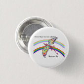 Draak en regenboog ronde button 3,2 cm (Voorkant /achterkant)