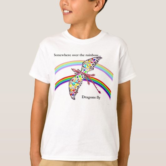 Draak en regenboog t-shirt (Voorkant)