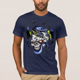 Draak en schedel t-shirt