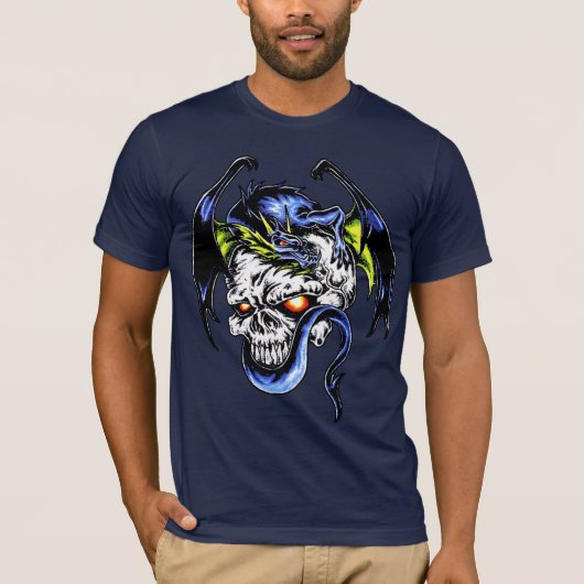 Draak en schedel t-shirt (Voorkant)