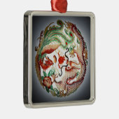 Draak en stencil metalen ornament (Rechts)