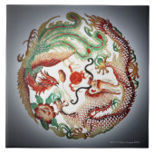 Draak en stencil tegeltje (Voorkant)