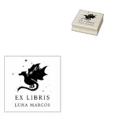 Draak en sterren rubberstempel (Gestempeld)